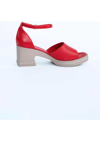 Kadın Topuklu Ayakkabı Z395001-KRIMIZI