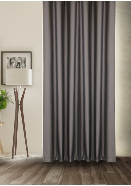 Blackout Işık Geçirmez Fon Perde Pilesiz Ekstraforlu Yüksek Kaliteli Karartma Güneşlik (KOYU GRİ)