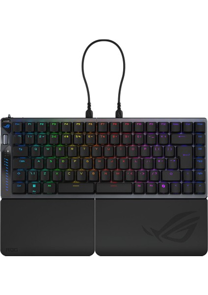 Rog Falcata Manyetik Hot-Swappable Swıtchler, 8k Wıreless Bağlantı, Rapıd Trıgger Modu, Kontrol Tekeri, Zone Mode, 4 Katmanlı Yalıtım ve Ayrılabilir Bilek Desteği Türkçe Oyuncu Klavyesi