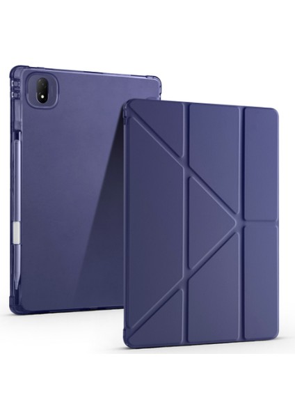 Honor Magic Pad 2 Uyumlu Kalem Bölmeli Uyku Modlu Standlı Trifolding Tablet Kılıfı