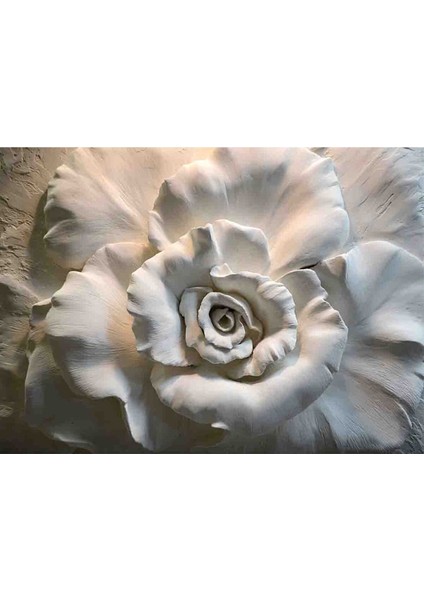 3 Boyutlu Beyaz Gül Desenli Isı ve Ses Yalıtımlı Sağlıklı Tekstil Duvar Kağıdı fırsatları