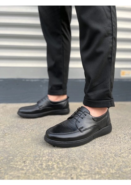 JY0510 Clasica Bağcıklı Cilt Erkek Günlük Klasik Ayakkabı Cst - Siyah fiyatları