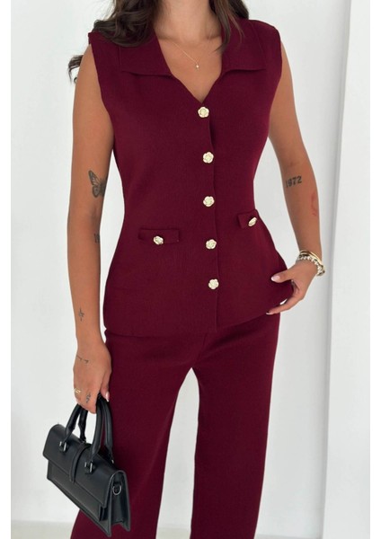 Şık ve Rahat: Triko Yelek & Pantolon Takım (Kolsuz Triko Set) 66018 fiyatları