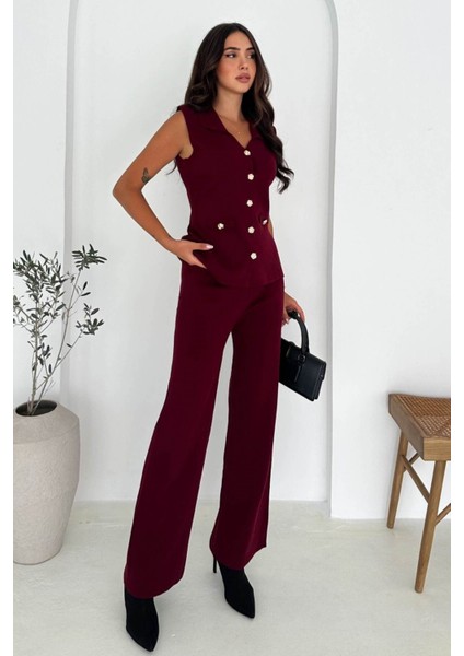 Şık ve Rahat: Triko Yelek & Pantolon Takım (Kolsuz Triko Set) 66018 indirimleri