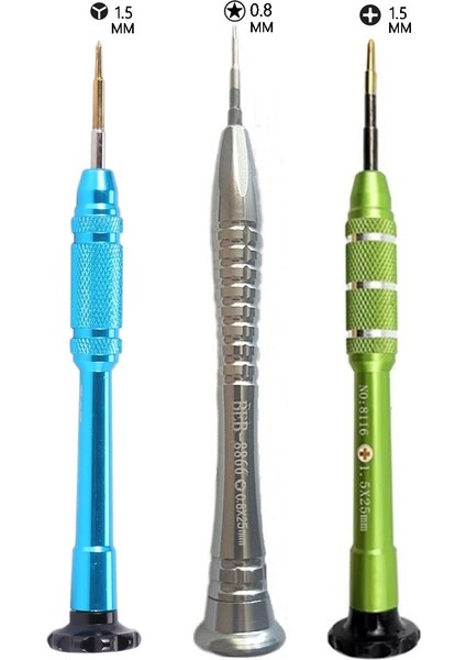 3in1 Arada, iPhone 7g, 7g Plus, 8g, 8 Plus, X/ Xr/xs/xs Max/ 11/ 12/ 13/ 14,15 iPad Tornavida Yardımcı Tornavida Tamir SETI01
