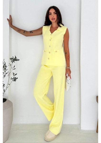 Şık ve Rahat: Triko Yelek & Pantolon Takım (Kolsuz Triko Set) 66018 fiyatları