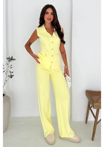 Şık ve Rahat: Triko Yelek & Pantolon Takım (Kolsuz Triko Set) 66018 modelleri