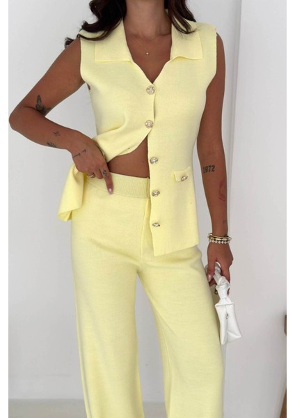 Şık ve Rahat: Triko Yelek & Pantolon Takım (Kolsuz Triko Set) 66018 indirimleri