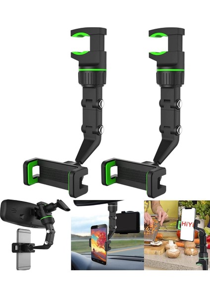 360° Döner Dikiz Aynası Telefon Tutucu – Araç Içi & Masa Üstü Kullanım, Katlanabilir Ayarlanabilir Stand Şık ve Çok Amaçlı Kullanım