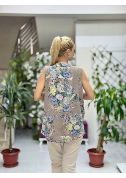 LS8819D Kolsuz Pamukketen Cepli Italyan Bluz Vizon fırsatları