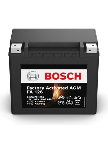12V 18 Ah (YTX20-BS) Agm Akü