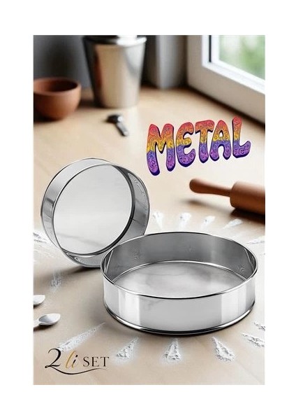 Bx Metal Un Eleği 15 ve 24 cm 2 Li Set