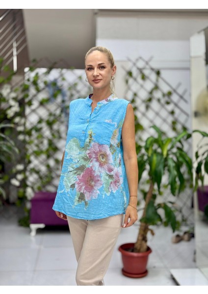 LS8819A Kolsuz Pamukketen Cepli Italyan Bluz Mavi modelleri