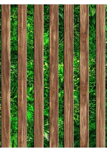 Bahçe Ahşap Lambri Çit Desenli Isı ve Ses Yalıtımlı Sağlıklı Tekstil Duvar Kağıdı fiyatları