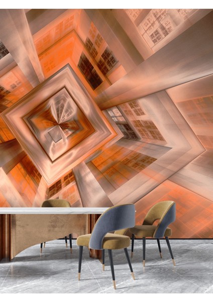 3 Boyutlu Bina Desenli Isı ve Ses Yalıtımlı Sağlıklı Tekstil Duvar Kağıdı fiyatları