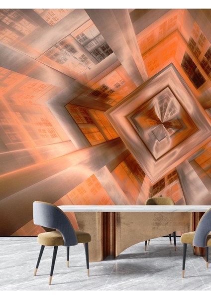 3 Boyutlu Bina Desenli Isı ve Ses Yalıtımlı Sağlıklı Tekstil Duvar Kağıdı modelleri