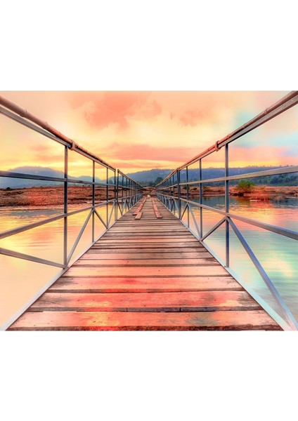 Tahta Köprü Desenli Isı ve Ses Yalıtımlı Sağlıklı Tekstil Duvar Kağıdı fırsatları