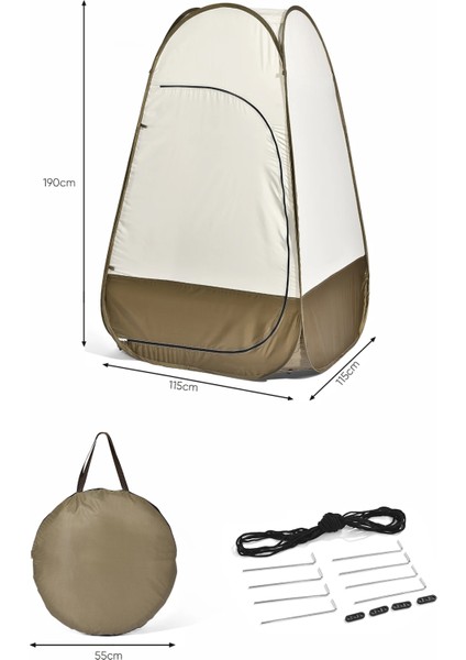 Otomatik Kurulum Duş Wc Giyinme Kabini 115X115X190