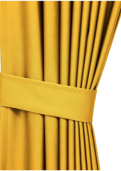 Blackout Işık Geçirmez Fon Perde Pilesiz Ekstraforlu Yüksek Kaliteli Karartma Güneşlik (KOYU SARI) modelleri