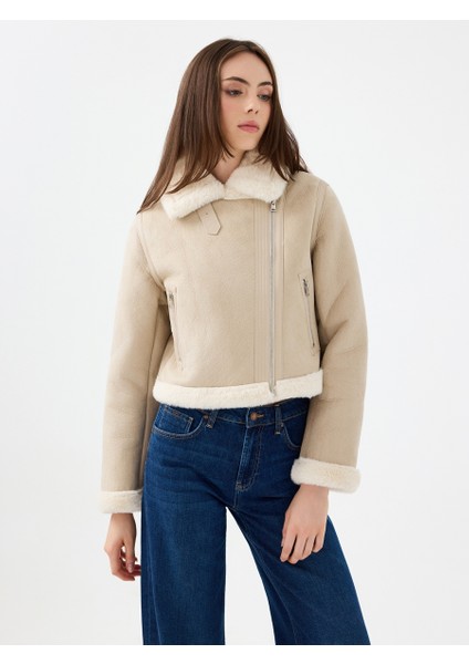 Loose Long Crop Kadın Mont