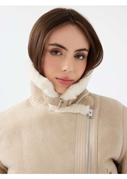 Loose Long Crop Kadın Mont