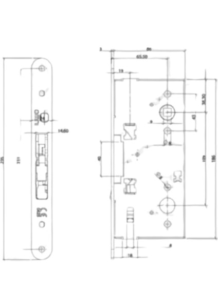 Yangın Kapı Kilidi - Panik Fonksiyonlu-Gömme Kilit 660GKP-CE fiyatları
