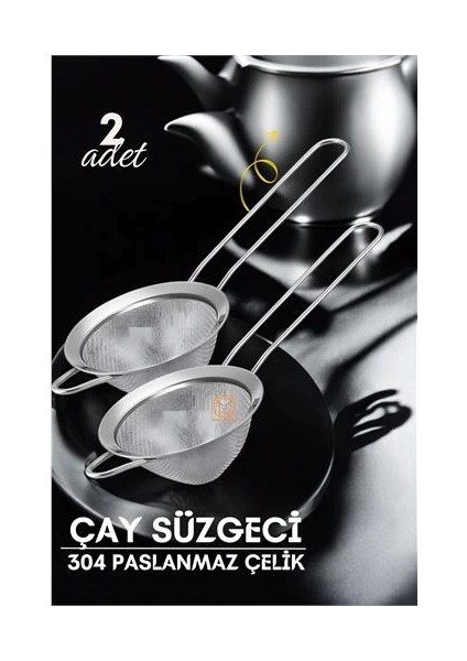 Bx Klasik Çay Süzgeci 304 Paslanmaz Çelik 2 Adet