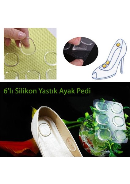 Ayak Nasır 6lı Ped Ayak Vurma Önleyici Silikon Ped
