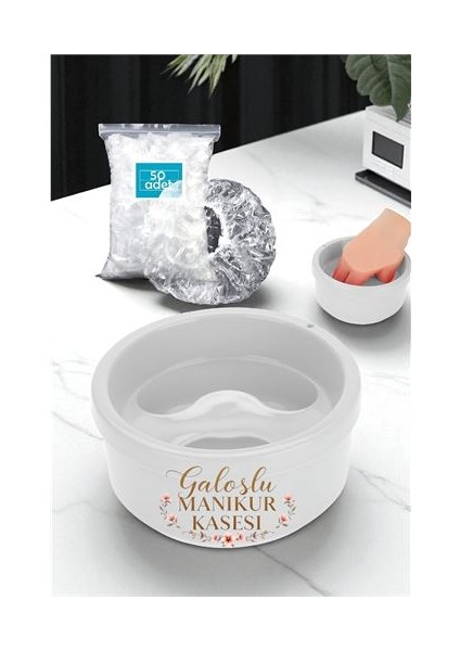 Manikür Kabı 50 Adet Gşlu Manikür Kasesi Parmak Yumuşatma Manikür Kasesi
