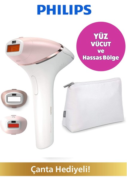 5 Işık Seviyesi, Kablosuz Yüz, Vücüt ve Hassas Bölge Bakım & Akıllı Lazer Premium Epilasyon Seti