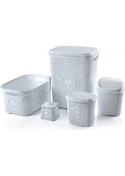 Çeyiz Seti Rattan 5 Parça Örgülü Çeyiz Seti