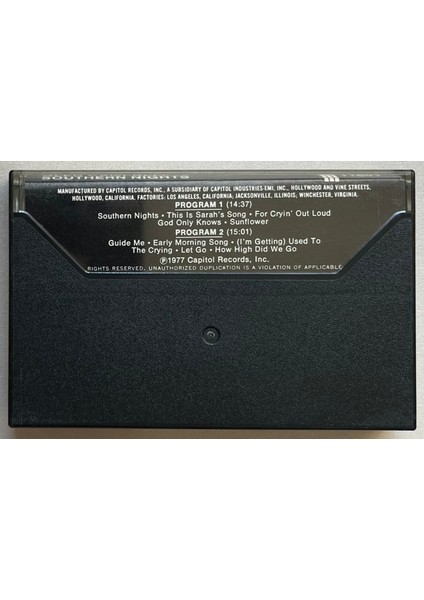 Glen Campbell Southern Nights Kaset (Orijinal Dönem Baskı Kaset) fiyatları