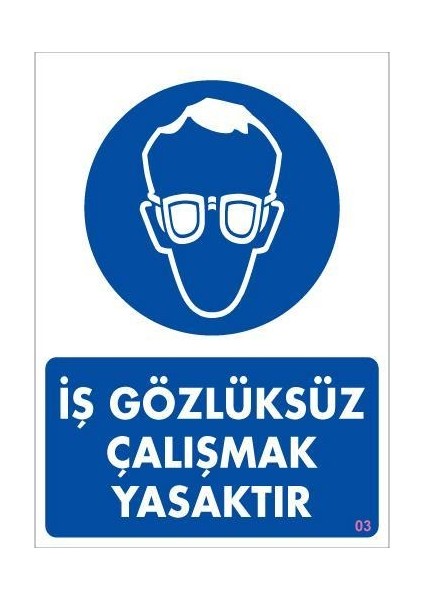 Iş Koruyucu Takınız Uyarı Levhası 25X35 Kod3