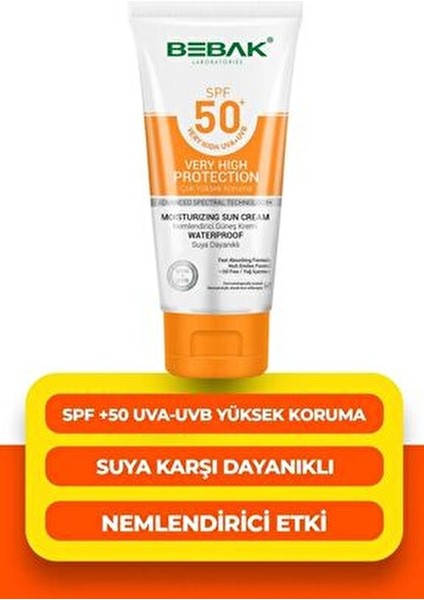 Nemlendirici Güneş Kremi 50+ SPF UVA UVB Koruma 75 ml Tüm Cilt Tipleri için