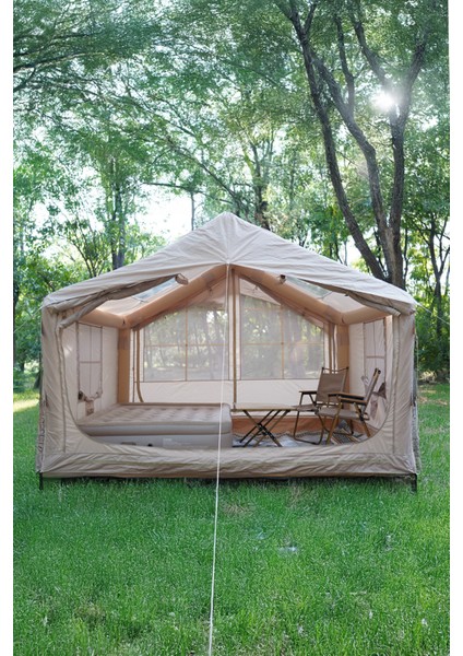 4 Mevsim Şişme Kamp Çadırı Yüksek ve Cam Tavanlı (6-8 Kişilik) 300X250X220CM modelleri