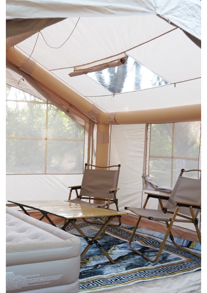 4 Mevsim Şişme Kamp Çadırı Yüksek ve Cam Tavanlı (6-8 Kişilik) 300X250X220CM indirimleri