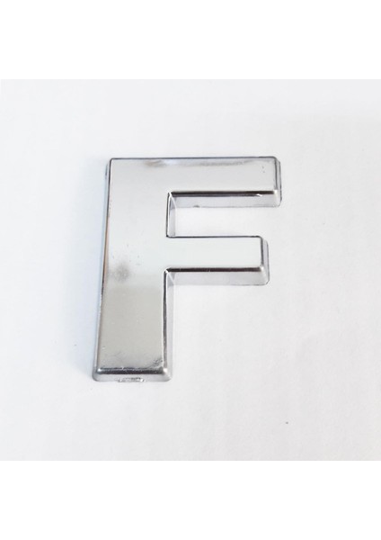 F Harfi 3,75 cm Krom Yapışkanlı