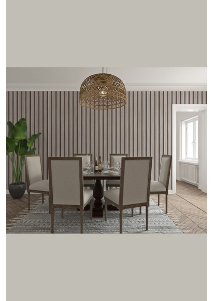 Ahşap Lambri Desenli Isı ve Ses Yalıtımlı Sağlıklı Tekstil Duvar Kağıdı indirimleri