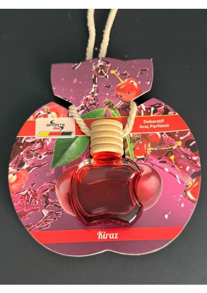 Oto Kokusu Asma Ipli Cam Şişe 1 Adet 10 ml