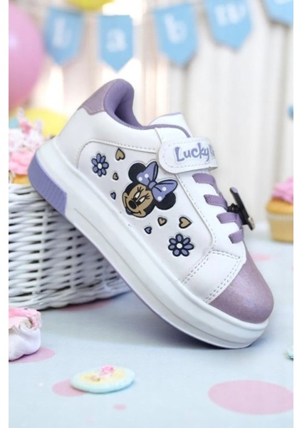 115 Beyaz Hafif Rahat Günlük Kız Çocuk Spor Ayakkabısı