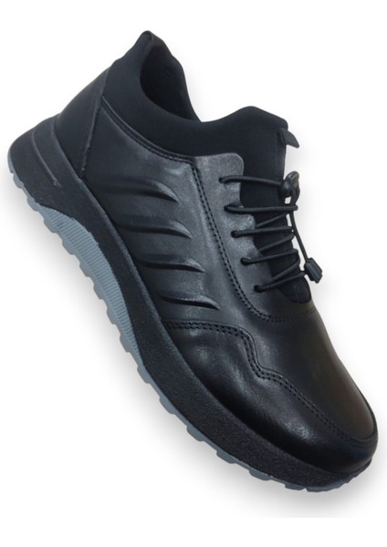 771 Siyah Hafif Rahat Ortopedik Günlük Erkek Ayakkabı