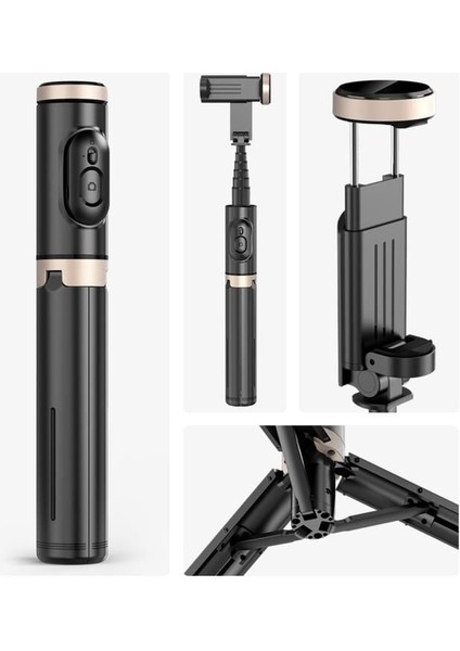 Selfie Stick Tripod – Kablosuz Bluetooth Uzaktan Kumandalı, 360° Döner Başlıklı, 215-730 mm Ayarlanabilir, Ios ve Android Uyumlu, Alüminyum Alaşımlı Hafif Taşınabilir Tripod | Q12 fiyatları
