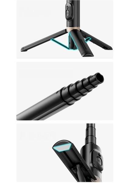 Selfie Stick Tripod – Kablosuz Bluetooth Uzaktan Kumandalı, 360° Döner Başlıklı, 215-730 mm Ayarlanabilir, Ios ve Android Uyumlu, Alüminyum Alaşımlı Hafif Taşınabilir Tripod | Q12 fırsatları