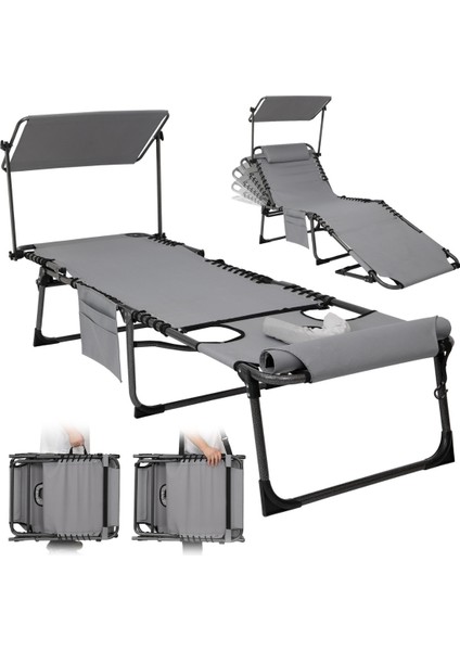 Kingcamp Magnolia B10 Plus Hands-Free Premium 7 Kademeli Katlanır Şezlong Grey fiyatları