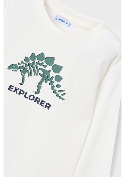 Erkek Çocuk Normal Kalıp Dinozor Temalı 3'lü Eşofman Takımı - Yeşil modelleri