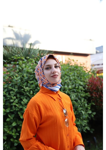 Nora Desenli Eşarp Turuncu fiyatları