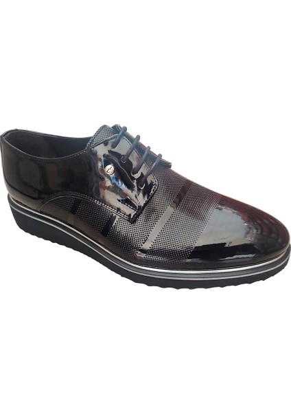 336002 Siyah Rugan Erkek Klasik Ayakkabı