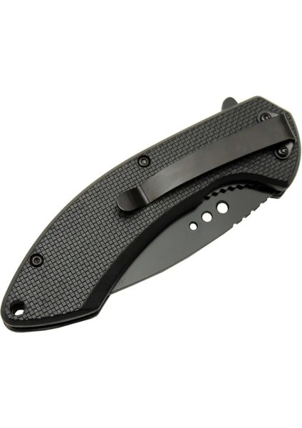 Mtech 4215 Kırmızı Kamp Çakı 20CM Yarı , Kemerlikli, Oluklu