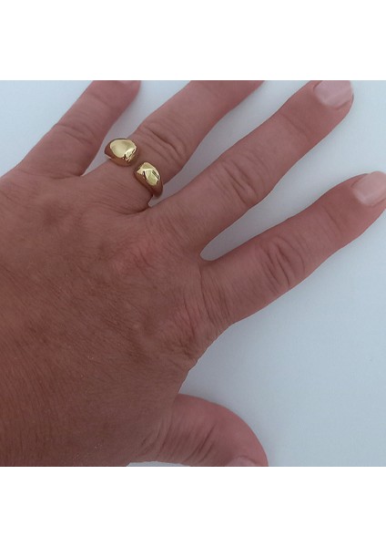 Çelik Ayarlanabilir Gold Renk Yüzük modelleri
