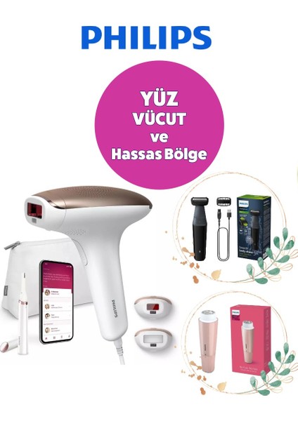 Lumea Advanced 7000 Serisi Ipl Epilasyon, Cilt Tonu Sensörlü -Yüz Vucüt Hassas Bölge Etkili Lazer Epilasyon Cihazı+Çantalı, Kaş Düzeltici